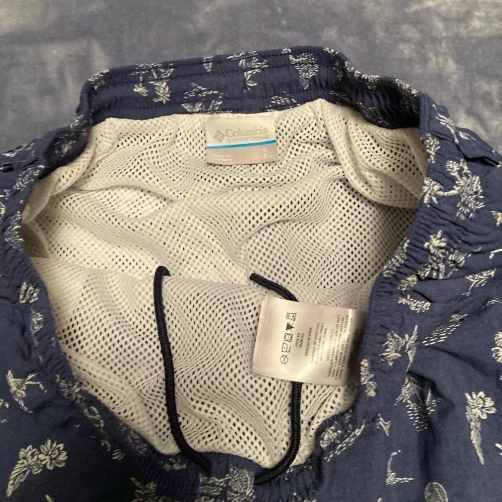 COLUMBIA Men’s Small Blue Super Backcast Beach Swim Shorts
